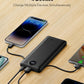 Portable Charger,Power Bank Built-in Cables and AC Wall Plug,VRURC USB C Portable Bank 10000mAh,Travel Essentials Phone Charger Compact Lightweight External Battery Pack for Smart Phones,Tablets-Black