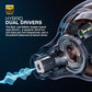 JLab Epic Lab Edition True Wireless Earbuds, Hybrid Dual Drivers, Spatial Audio, Multipoint BT, Wireless or USB-C Charging, Wear Detect Auto Play/Pause, Google Fast Pair