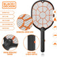 Bug Zapper Racket – Electric Fly Swatter for Gnats, Mosquitoes, & More – Harmless-to-Humans Outdoor Bug Zapper Battery Operated – Handheld Electric Fly Swatter –Indoor Racket