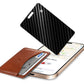 Wallet Tracker Card, Slim Rechargeable Bluetooth Item Locator, Smart Finder Compatible with Apple Find My for Wallet, Luggage, Passport, IP68 Waterproof (iOS Only) (Carbon Fiber Black)