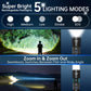 Rechargeable Flashlights 2 Pack, Super Bright High Lumens Flash Light, 5 Modes Zoomable Linternas with LCD Digital Display, Powerful Handheld LED Flashlights for Home Emergencies Camping