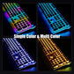 RK ROYAL KLUDGE S108 Typewriter Keyboard, Retro Mechanical Gaming Keyboard Wired 108 Keys with RGB Backlit Sidelight, Detachable Wrist Rest, Round Keycaps Blue Switches - Black