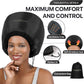 Hooded Hair Dryer Attachment w/A Headband Integrated That Reduces Heat Around Ears & Neck - Hair Dryer Hooded Diffuser Cap for Curly, Speeds Up Drying Time, Deep Conditioning At Home - Portable, Large