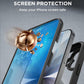 Miracase for iPhone 17 Case 6.3'', Full-Body Bumper Military Drop Protection Outdoor Phone case with Built-in Glass Screen &Camera Control,Easy Installation,No Gap,Compatible with MagSafe,Black