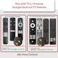 Replacement Voice Remote for Insignia, Toshiba, Hisense, TCL Smart TV 2025, Universal TV Remote Compatible with TCL, Google Philips, Sony, Samsung and Roku TVs