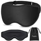 3D Eye Mask Sleep Mask for Men & Women, 100% Pressure-Free & Light Block-Out Eye Mask for Sleep with Easy Adjustable Strap, Night Eye Cover for Travel, Black