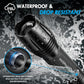 WdtPro LED Flashlight High Lumens SR2000 Pro, 2 Pack Brighter Tactical Flashlights with 5 Modes & Zoomable, Powerful Mini Flash Light for Emergency, Camping, Hiking (Black)