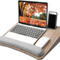 HUANUO Portable Lap Laptop Desk with Pillow Cushion, Fits up to 15.6 inch Laptop, with Anti-Slip Strip & Storage Function for Home Office Students Use as Computer Laptop Stand, Book Tablet