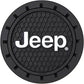 Plasticolor 000652R01 Jeep Logo Auto Car Truck SUV Cup Holder Coaster 2-Pack , Black