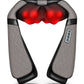 Blue Elf Shiatsu Neck & Back Massager with Heat – 3D Electric Kneading Massage Pillow for Full Body Relaxation (Gray, Home, Office & Car Use)