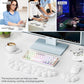 TECKNET Cloud Keyboard Wrist Rest Set, Cloud Wrist Rest with Non-Slip Base, PU Leather Wrist Pad for Keyboard with Ergonomic Memory Foam for Computer Laptop Office Gaming and Pain Relief, White