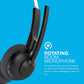 JLab Go Work Pop On-Ear Wireless Headset, Black, 50+ Hours Playtime, Bluetooth Multipoint, Rotating Boom Mic, Noise Canceling MEMS Microphone, Light-Weight, Portable, PC/Mac| Mobile (1 Pack)