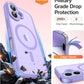 FNTCASE for iPhone 17 Case: [Compatible with Magsafe] Translucent Matte Cases with [Full Camera Protection] [Screen Protector] Military Grade Shockproof Protective Phone Cover - Light Purple