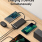 VEEKTOMX 10000mAh Portable Charger with 4 Built-in Cables | Slim Power Bank, USB-C Battery Pack with iPhone & Micro USB, TSA Approved Travel Charger for iPhone, Samsung, Android, Black