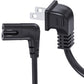 TV Power Cord Compatible with Samsung TV, Ancable 12-Feet 90 Degree Angled 18AWG 2-Prong to L-Shaped C7 Power Cord Compatible with Samsung Philips Toshiba LG Sony Sharp Panasonic Vizio LED T V Sky Box