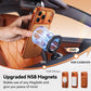 CASEKOO 360 Spin Magnetic Stand for iPhone 17 Pro Max Case [Fit for MagSafe][17FT Military Protection] Slim Hand-Polished Frame Titanium Alloy Sturdy Stand 6.9", Glossy Cosmic Orange