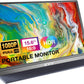 KYY Portable Monitor 15.6inch 1080P FHD USB-C, HDMI Computer Display HDR IPS Gaming Monitor w/Premium Smart Cover & Screen Protector, Speakers, for Laptop PC MAC Phone PS4 Xbox Switch