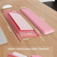 Computer Keyboard Wrist Rest Stand for Desktop, Keyboard Holder for Easy Typing with Wrist Pad for Office Desk, Home, School (Pink)