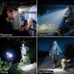Blukar LED Headlamp Rechargeable,2000L Super Bright Headlight with Motion Sensor -Dimmable Brightness,8 Modes,Spotlight&Floodlight&Red Light Combination,IPX5 Waterproof for Hiking,Camping - 2 Pack