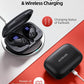 PocBuds Bluetooth Headphones Wireless Earbuds 80hrs Playtime Wireless Charging Case Digital Display Sports Ear Buds with Earhook Deep Bass IPX7 Waterproof Over-Ear Earphones for TV Phone Laptop Black