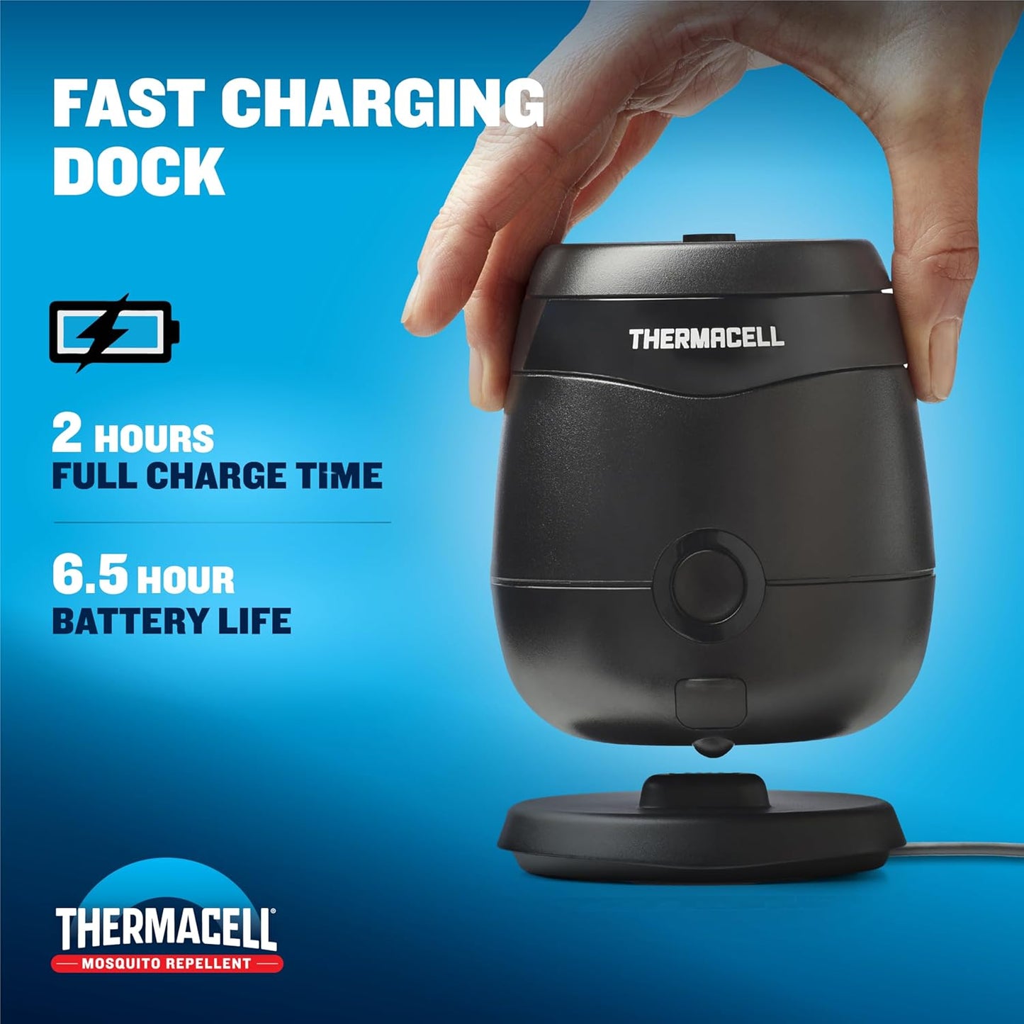 Thermacell E-Series Rechargeable Mosquito Repeller with 20’ Mosquito Protection Zone; Bug Spray Alternative; Scent Free
