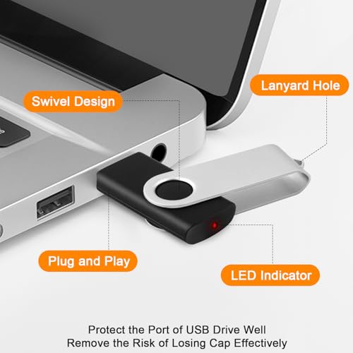 8GB Flash Drive 10 Pack Bulk USB Flash Drives, USB2.0 Thumb Drive USB Stick for Data Storage Backup, Jump Drive Pen Drive Zip Drive Memory Stick