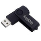 8GB USB Flash Drive – Swivel Thumb Drive with LED Light, USB 2.0, Black