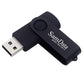 8GB USB Flash Drive – Swivel Thumb Drive with LED Light, USB 2.0, Black