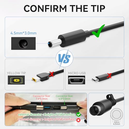 90W AC Adapter for Dell Optiplex Micro 9020 7050 7010 7020 7040 3050 7060 5050 5060 7070 Micro Desktop Power Supply-for Dell Optiplex Micro PC