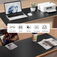 Aothia Non-Slip Waterproof PU Leather Desk Pad Protector for Mouse, Writing Desk, Office, Home, Laptop Blotter, 23.6" x 13.7", Black