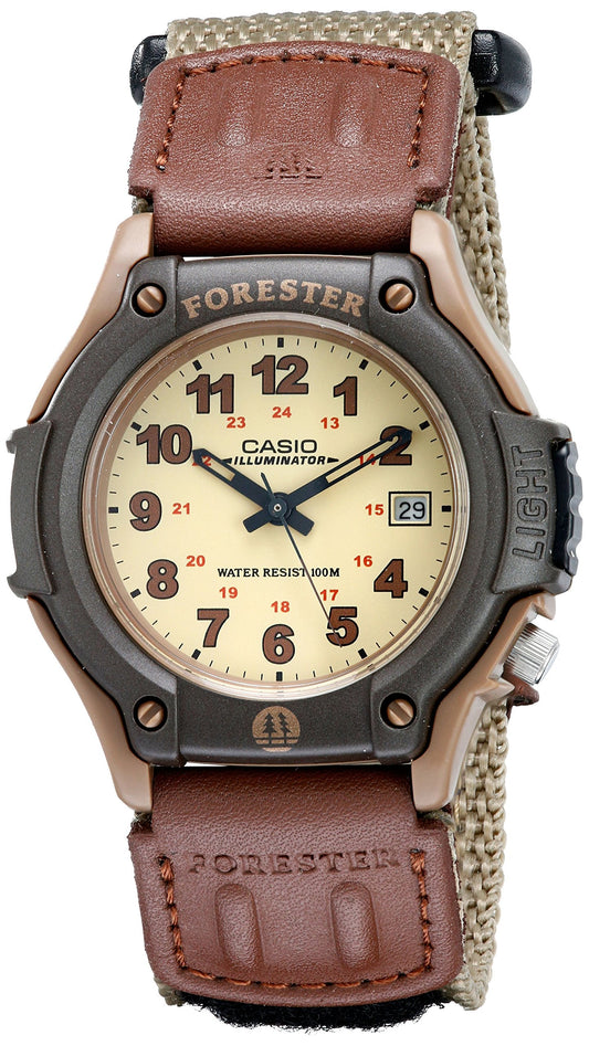 Casio FT500WC Series | Men's Analog Watch | 100 Meter Water Resistance | LED Light | Date Display | Leather/Cloth Band | Regular Time Keeping (HR, Min, SEC, PM, Date, Day) | 3 Year Battery