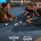 Anker Laptop Charger, 140W Max 4-Port GaN USB C Charger Block with Smart Display, Fast Charging Power Adapter, Touch Controls for MacBook, iPad, iPhone 17/16 Series (Include 5FT Cable, Non-Battery)