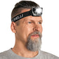 Foxelli LED Headlamp Flashlight for Adults & Kids, Running, Camping, Hiking Head Lamp with White & Red Light, Comfortable Headband, Lightweight & Waterproof, 3 AAA Batteries