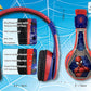 eKids Spiderman Wireless Bluetooth Portable Headphones with Microphone, Volume Reduced to Protect Hearing Rechargeable Battery, Adjustable Kids Headband for School Home or Travel