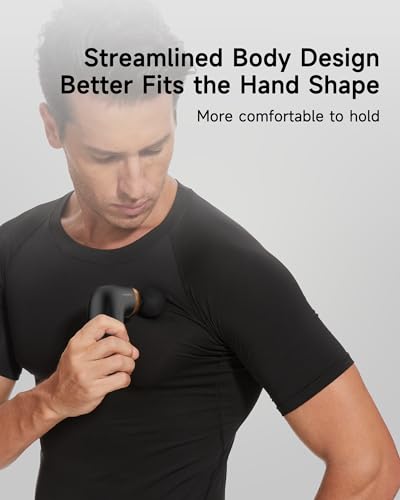 A1 Super Mini Massage Gun, Percussion Deep Tissues Muscle Massager, Travel Massage Gun, Compact Sports Massager, Portable Handheld Massager (Black)