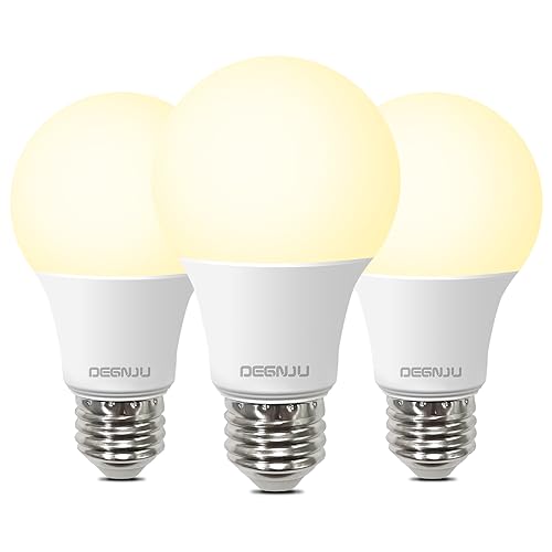 A19 LED Light Bulbs, 60 Watt Equivalent LED Bulbs, Soft White 2700K, 800 Lumens, E26 Standard Base, Non-Dimmable, 8W Warm White LED Bulbs (3 Pack)