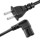 AC 90 Degree Right Angle 2 Prong TV Power Cord Replacement 5ft L Shaped Angled IEC C7 TV Cable for Samsung, LG, TCL, Hisense, Sony, Vizio, Insignia