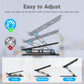 Adjustable Laptop Stand for Desk, Metal Foldable Laptop Riser Holder, Portable Desktop Book Stands, Ventilated Cooling Computer Notebook Stand