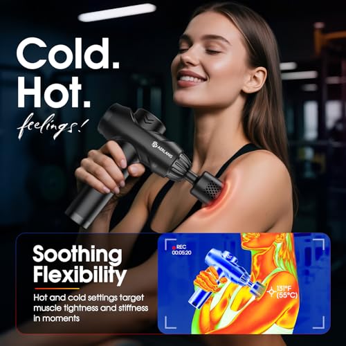 AERLANG Massage Gun with Heat and Cold, Deep Tissue Percussion Muscle Massager for Back and Neck