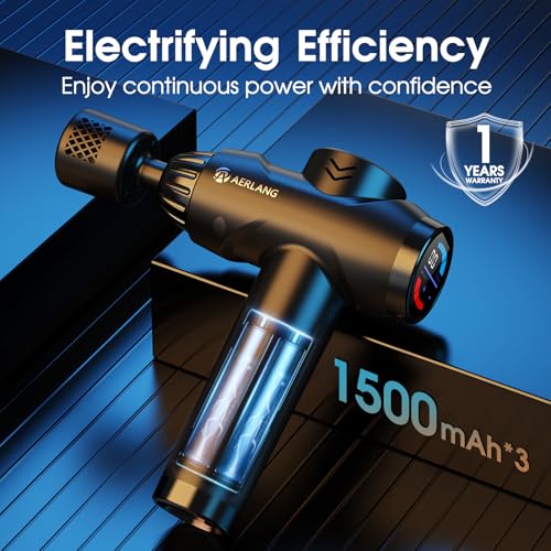 AERLANG Massage Gun with Heat and Cold, Deep Tissue Percussion Muscle Massager for Back and Neck