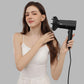 AINA Hair Dryer with Diffuser, Blow Dryer for Women - Advanced Ionic Technology, Ceramic Coating - Cold Shot Features Turbo Heat (Vader Black)