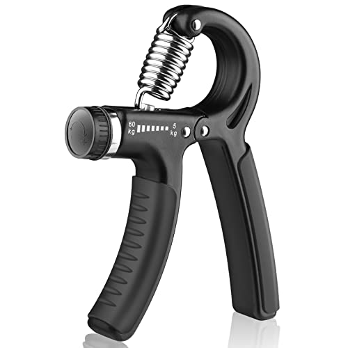 AIXPI Grip Strength Trainer, Hand Grip Exerciser Strengthener with Adjustable Resistance 11-132 Lbs (5-60kg), Forearm Strengthener