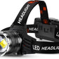 AKNEAR LED Rechargeable Headlamp 99000 High Lumens, 95 Hours Endurance Head Lamp with Zoomable & 12 Modes & IPX7 Waterproof & 125° Adjustable