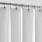 ALYVIA SPRING Waterproof Fabric Shower Curtain Liner with 3 Magnets - Soft Hotel Quality Cloth Shower Liner, Light-Weight & Machine Washable (White)