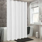 ALYVIA SPRING Waterproof Fabric Shower Curtain Liner with 3 Magnets - Soft Hotel Quality Cloth Shower Liner, Light-Weight & Machine Washable (White)