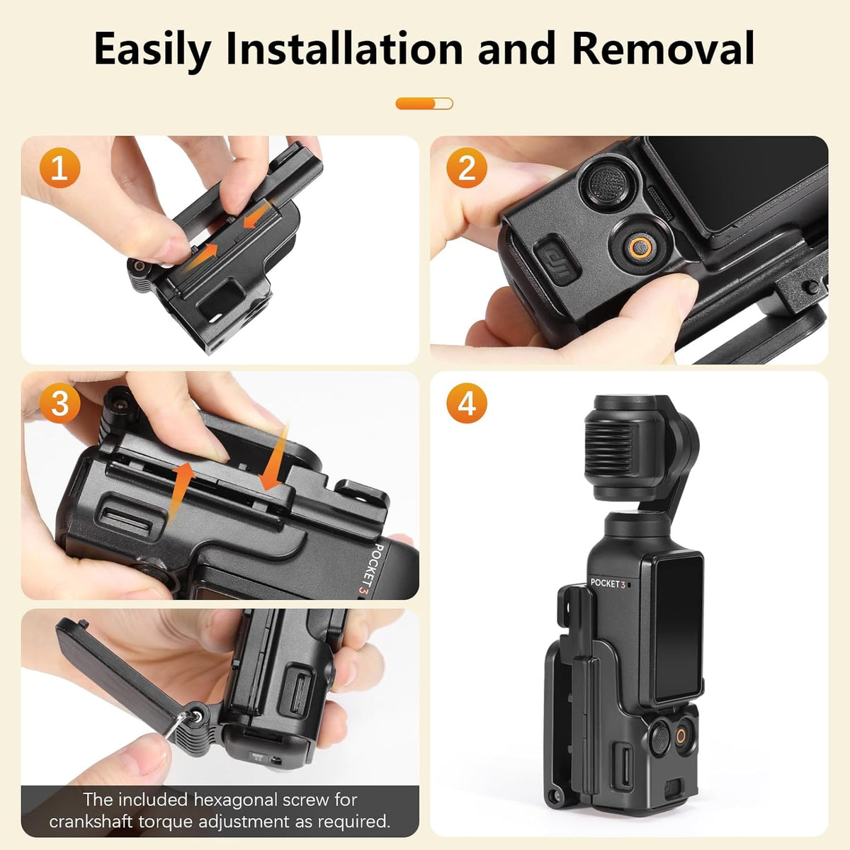 AMAZEAR Magnetic Mount Stand Compatible with DJI Osmo Pocket 3, Upgraded Pocket3 Accessories Adapter Clamp Magnet Suction Case Holder (Black)