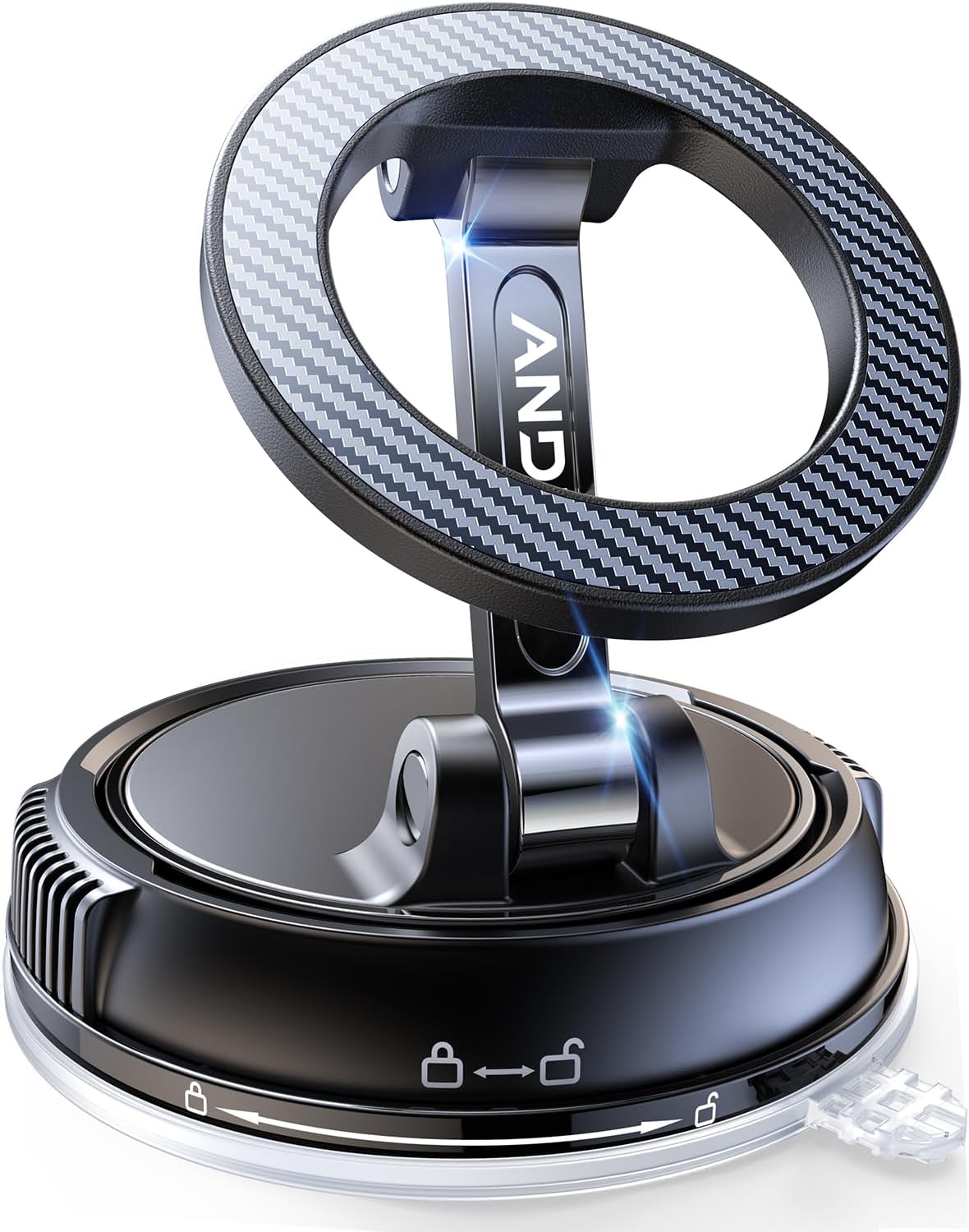 ANDERY Car Phone Holder for Magsafe, 78+LBS Suction & 2400gf Magnetic, 360° Adjustable Car Phone Mount, Phone Holders for Your Car