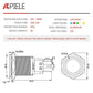 APIELE 16mm Latching Push Button Switch 12V DC On Off Black Shell with LED Angel Eye Head for 0.63" Mounting Hole (Blue/Black Shell)