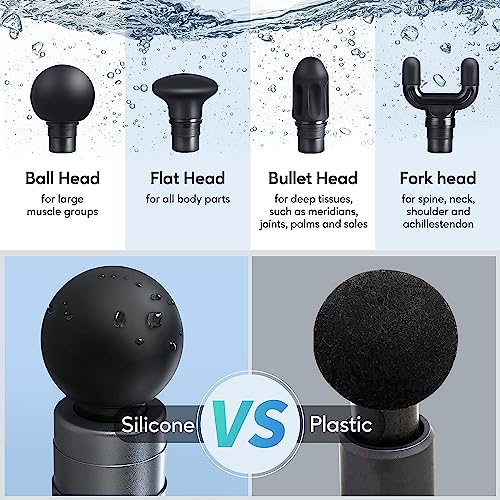 arboleaf Massage Gun Deep Tissue, Full-Metal Powerful Mini Percussion Massager with Silent Brushless Motor - Ultra-Quiet Pocket-Sized for Athletes