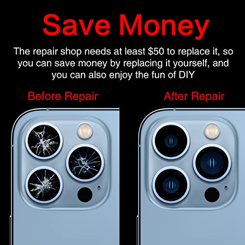 ASDAWN Back Camera Lens Glass Replacement for iPhone 13 Pro and 13 Pro Max, Rear Lens Glass Replacement kit